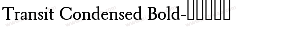 Transit Condensed Bold字体转换